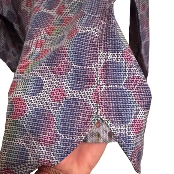 NEW Luciano Visconti Black, Multi-colored with flip cuffs, Men’s, Size Small - Picture 4 of 12